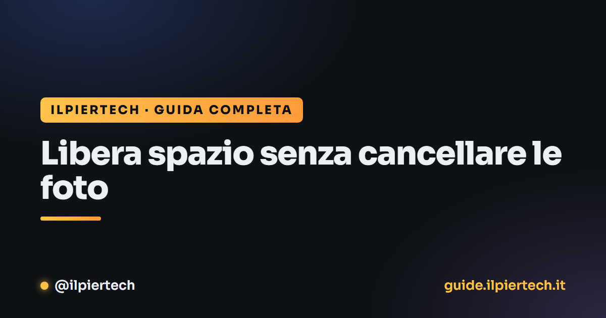 Libera spazio senza cancellare le foto
